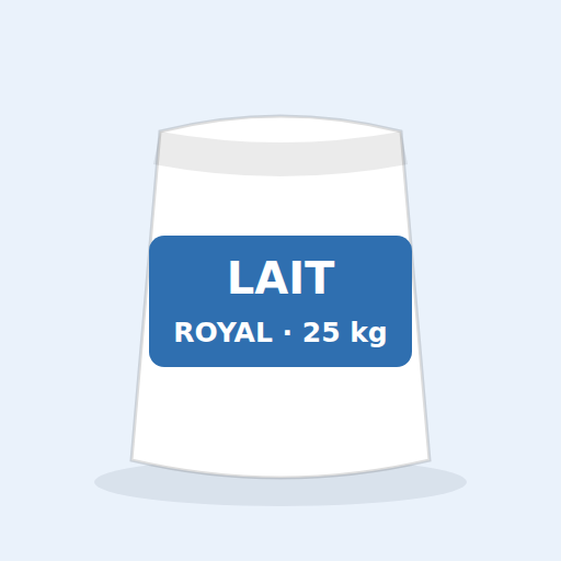 [LAIT-ROYAL-25] Lait en poudre ROYAL (sac 25 kg)