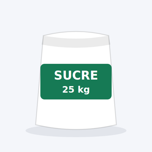 [SUCRE-25] Sucre (sac 25 kg)